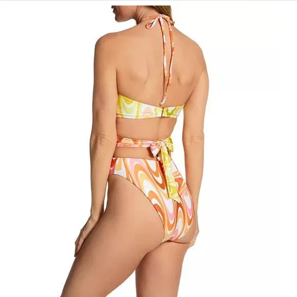 Becca‎ Whirlpool Margot High Neck Halter One piece Small Swimsuit